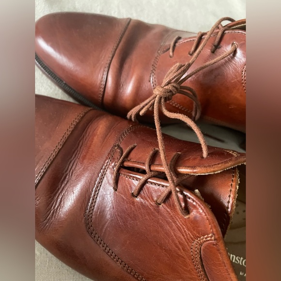 Johnson & Murphy Cellini Cap Toe Brown Leather Shoes US 10 M Made in Italy main image 5